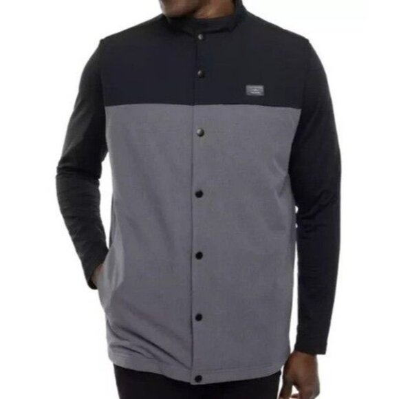 Travis Mathew Other - Travis Mathew Navigational Report Vest Black & Gray Snap Button Golf Size L